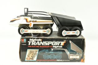 AN UNBOXED MB ELECTRONICS BIGTRAK PROGRAMMABLE ELECTRONIC VEHICLE, with a boxed MB Bigtrak Transport