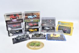 A QUANTITY OF BOXED TRIUMPHS TR3 MODELS, to include a Vanguards model VA04703 in British Racing