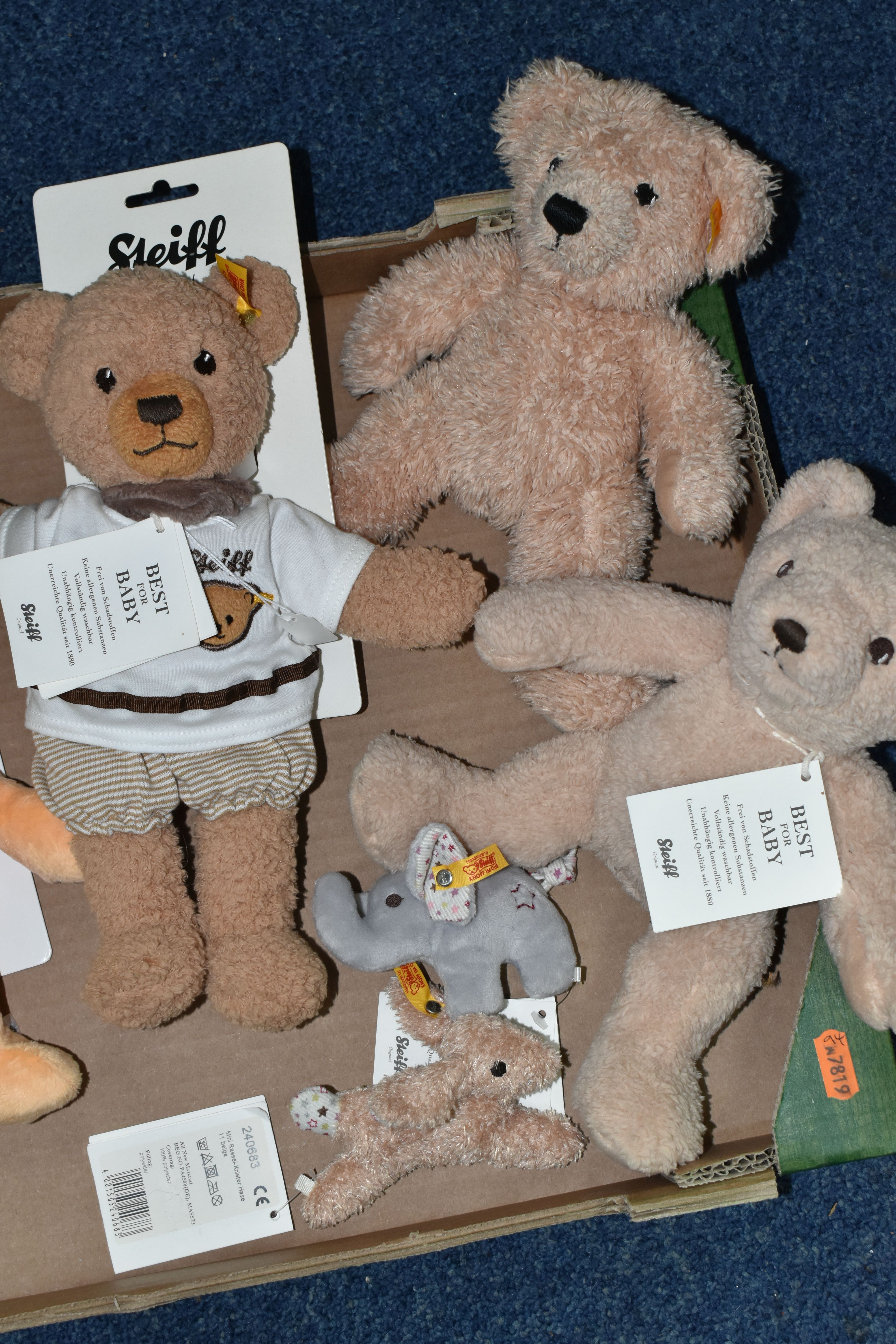 A BOX OF STEIFF 'BEST FOR BABY' SOFT TOYS, comprising Issy Donkey no 238581, Tigger no 290084, and - Image 3 of 3
