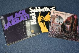 THREE BLACK SABBATH L.PS, comprising Master of Reality 6360 050 (first pressing, missing poster, box