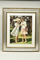 SHERREE VALENTINE DAINES (BRITISH 1959) 'RACE DAY ELEGANCE', a signed limited edition print on