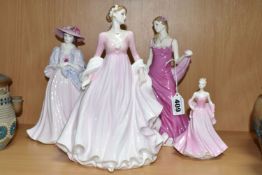 FOUR COALPORT FIGURINES, comprising Love Always, a limited edition 214/7500 (chip to flower in