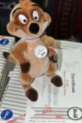 A BOXED LIMITED EDITION STEIFF DISNEY LION KING 'TIMON', No.439/1994, made of light brown mohair,