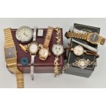 AN ASSORTMENT OF WRISTWATCHES, seven wristwatches, names to include Seiko, Ingersoll, Incabloc and