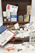 A REMPLOY LARGE BRIEFCASE WITH MIXED COINAGE, to include a small parcel of mixed silver coins, and