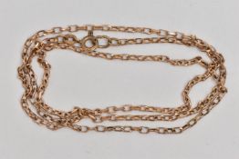 A 9CT GOLD CHAIN NECKLACE, a belcher style chain necklace, fitted with a spring clasp, length 555mm,