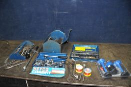 A COLLECTION OF AUTOMOTIVE TOOLS AND ACCESSORIES including spanners by King Dick. Shelley, Superslim