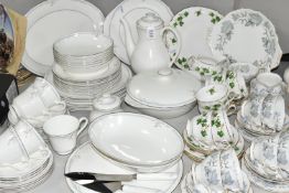 A COLLECTION OF TEA WARE, to include a twenty two piece Royal Albert 'Silver Maple' tea set: a
