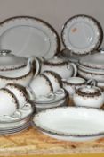 A FORTY THREE PIECE WEDGWOOD 'MEDICI' PATTERN DINNER SERVICE, comprising one meat plate, two covered