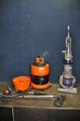 A DYSON DC25 ANIMAL UPRIGHT VACUUM CLEANER (PAT pass and working but brushbar not turning) and a Vax