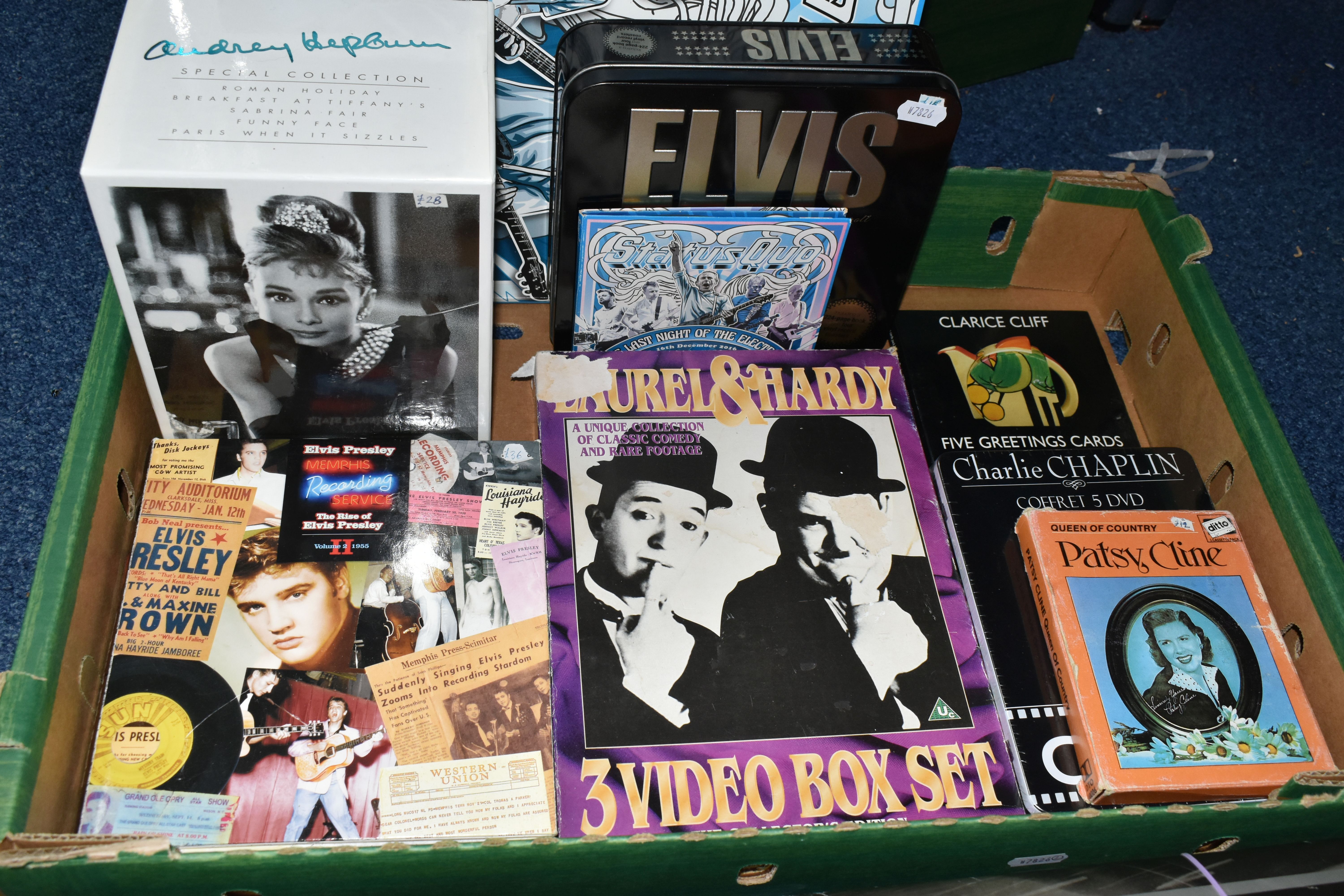 ONE BOX OF ENTERTAINMENT EPHEMERA comprising Elvis Presley books, CDs, DVDs and vinyl record - Image 2 of 6