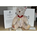 A BOXED LIMITED EDITION STEIFF 'GOD SAVE THE KING' TEDDY BEAR, a Danbury Mint exclusive, jointed