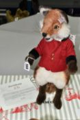 A LIMITED EDITION BOXED STEIFF 'PETER RABBIT' MR. TOD, 355486, russet and white mohair, height