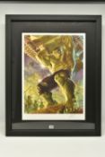 ALEX ROSS FOR MARVEL COMICS 'IMMORTAL HULK', a signed limited edition print on paper, depicting Hulk