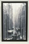 KRIS HARDY (BRITISH 1978) ' VENETIAN CANAL ON A MISTY MORNING', a contemporary cityscape, signed