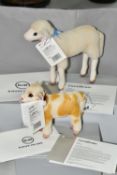 TWO BOXED STEIFF LIMITED EDITION FARM ANIMALS, comprising 021985 Lena Lamb, 248/1000 white wool