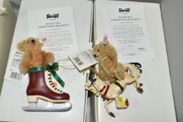 TWO BOXED LIMITED EDITION STEIFF CHRISTMAS ORNAMENTS, exclusive to Danbury Mint, comprising 2014