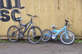 A STEALTH BOSS GENTS MOUNTAIN BIKE with front and rear suspension and disc brakes 21 speed Shimano