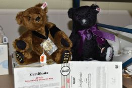 TWO BOXED LIMITED EDITION STEIFF TEDDY BEARS, comprising The Queen Elizabeth II Memorial Bear, a