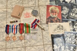 ASSORTED ITEMS, to include a WWII medal with ribbon, a WWII Defence medal with ribbon both not