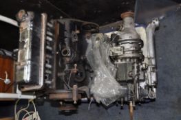A TRIUMPH 1147cc Petrol engine with four speed gearbox and Haycock overdrive unit and two bell