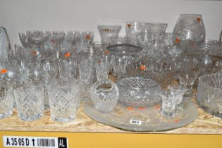 A QUANTITY OF CUT CRYSTAL AND OTHER GLASSWARE, to include seven sets or part sets of drinking