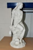 A NINETEENTH CENTURY MINTON PARIANWARE FIGURE OF MIRANDA, designed by John Bell, depicting the