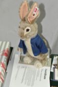 A BOXED LIMITED EDITION STEIFF COLLECTOR'S PETER RABBIT, 'The Movies Edition' 690532, white tag,