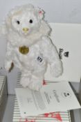 A BOXED LIMITED EDITION STEIFF 'WHITE CHRISTMAS' MUSICAL TEDDY BEAR, from the Teddies for Tomorrow