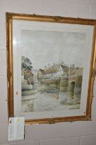 FRED K ADCOCK (BRITISH 20TH CENTURY ) 'King John's Bridge, Tewkesbury', watercolour, signed lower