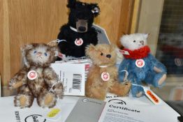 FOUR BOXED STEIFF LIMITED EDITION MINIATURE BEARS, comprising '100th Anniversary Winnipeg Ornament',