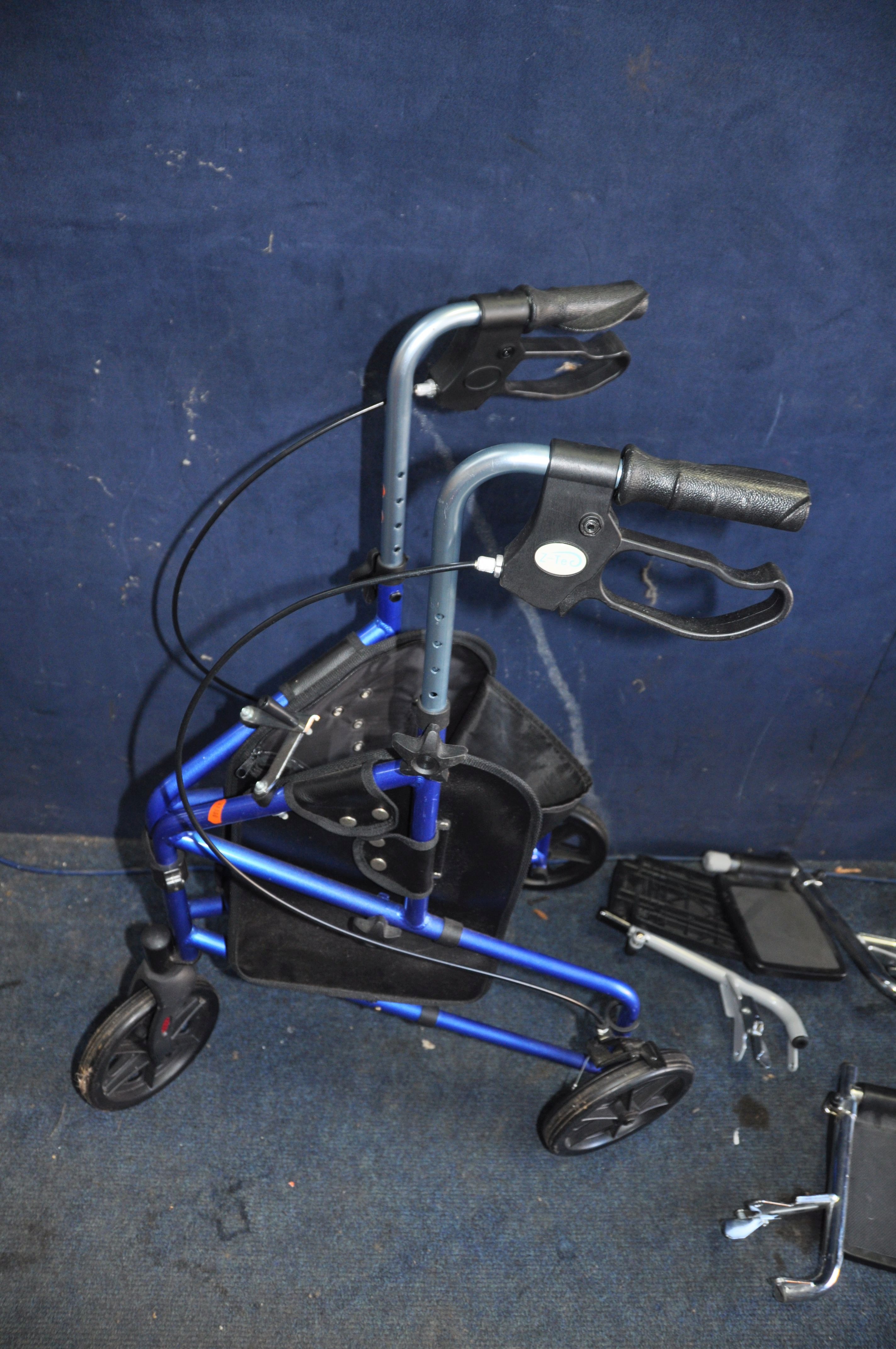 AN INVACARE BEN ng FOLDING WHEELCHAIR (no footrests). a Z Tec travelator and two pairs of - Image 3 of 4