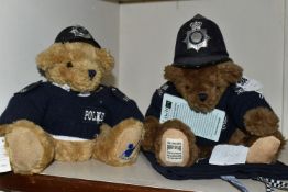 TWO POLICEMAN CHARITY TEDDY BEARS, comprising a Metropolitan Police Bobby Bear, with accompanying