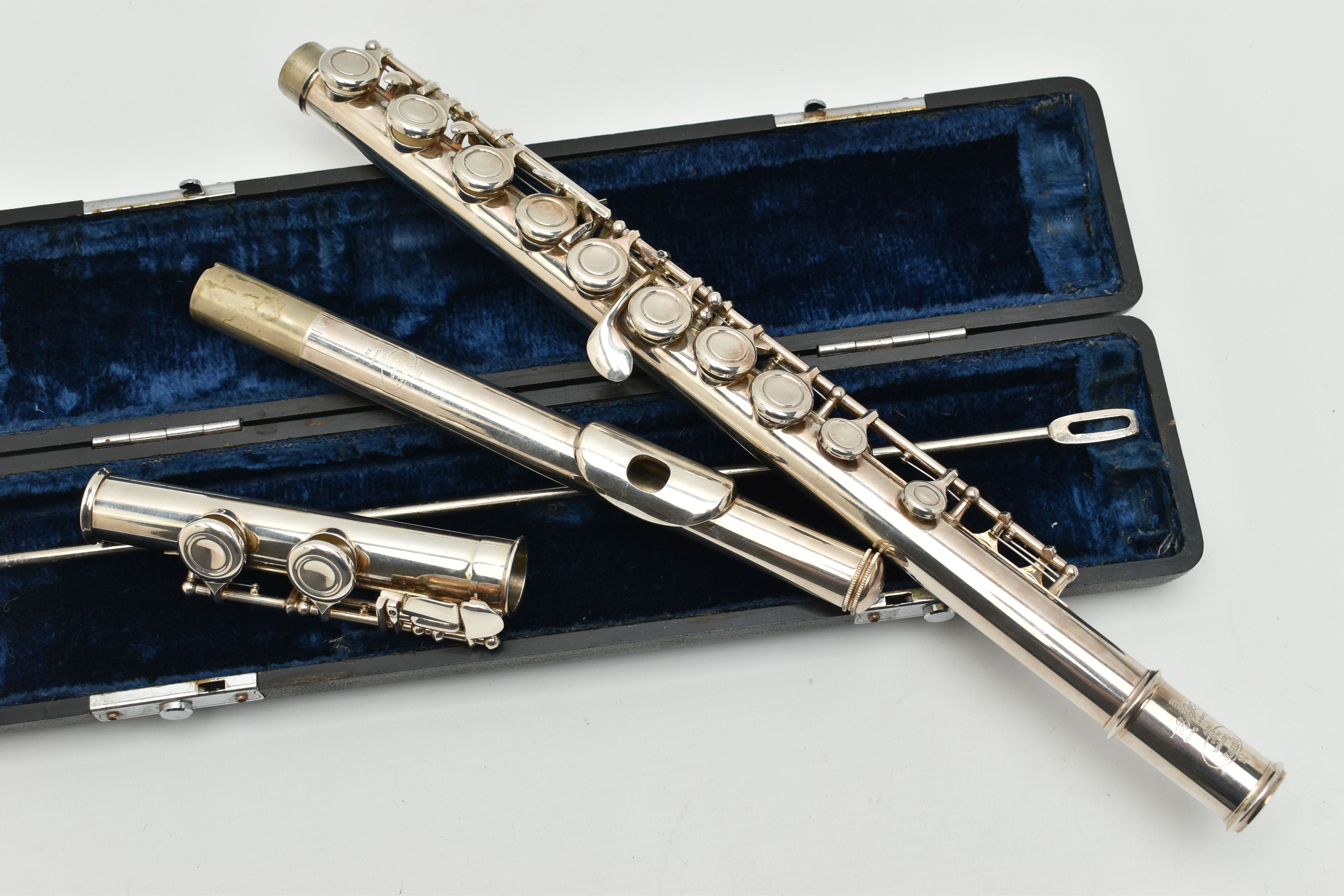 A FRENCH SILVER PLATED FLUTE, BUFFET CAMPON COOPER 228, in good working order - Image 5 of 10