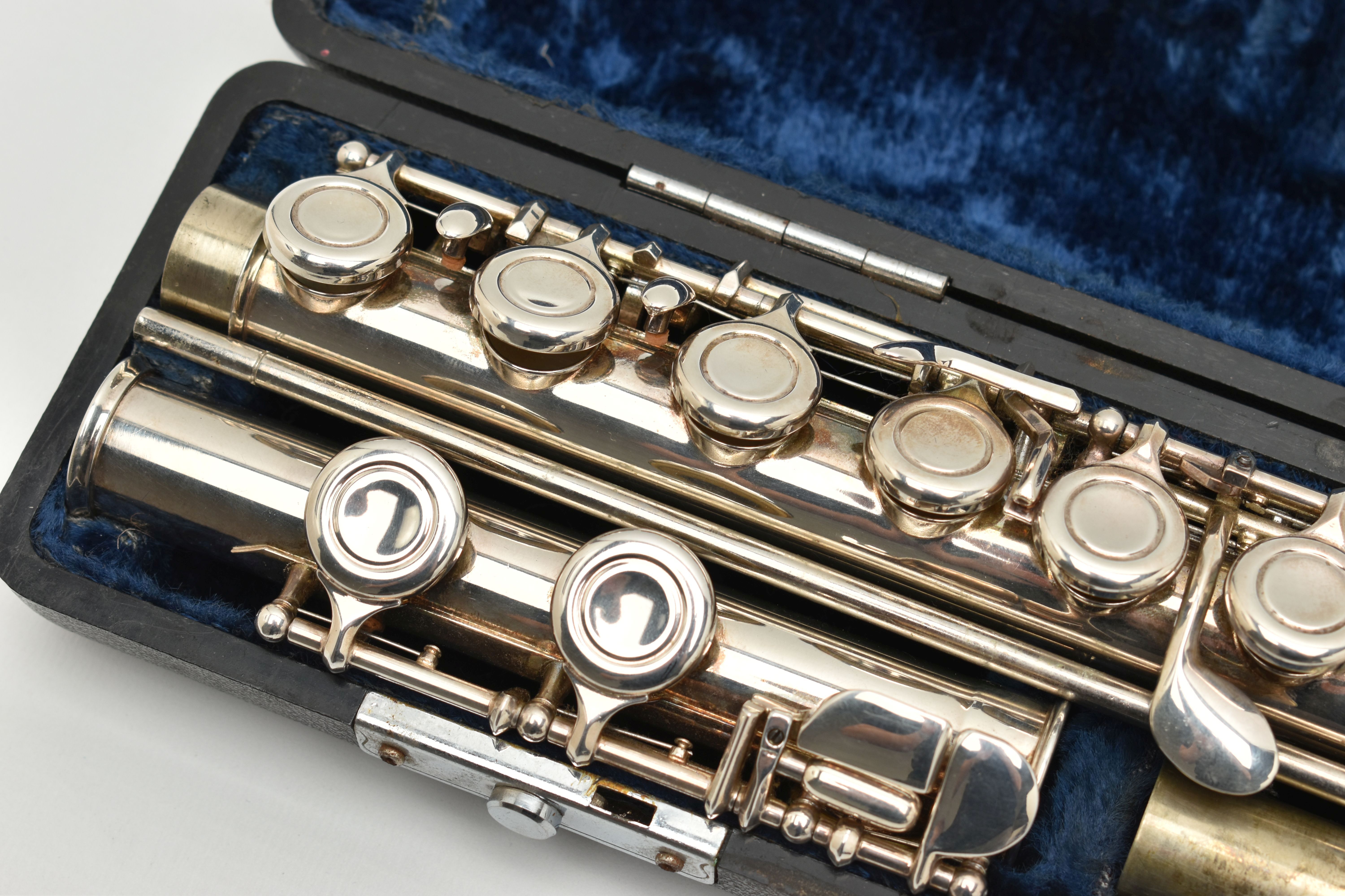 A FRENCH SILVER PLATED FLUTE, BUFFET CAMPON COOPER 228, in good working order - Image 2 of 10