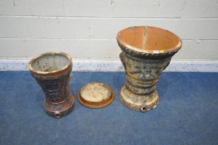 A VICTORIAN SALT GLAZED EARTHENWARE WATER FILTER, reading George Robins, Royal Filter patent 69