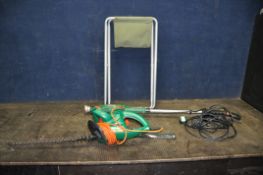 A BLACK AND DECKER GT26 ELECTRIC HEDGE TRIMMER a Victor tools electric weed burner (both PAT pass