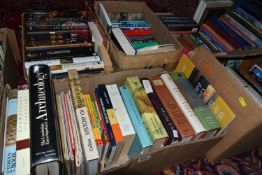 SIX BOXES OF BOOKS containing appoximately 120 miscellaneous titles in hardback and paperback