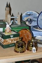 THREE BOXED LILLIPUT LANE SCULPTURES AND A GROUP OF CABINET PLATES, comprising 'The Old Windmill'