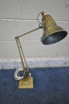 A VINTAGE PAINTED HERBERT TERRY ANGLE POISE LAMP (condition report: marks, scuffs, stains, some