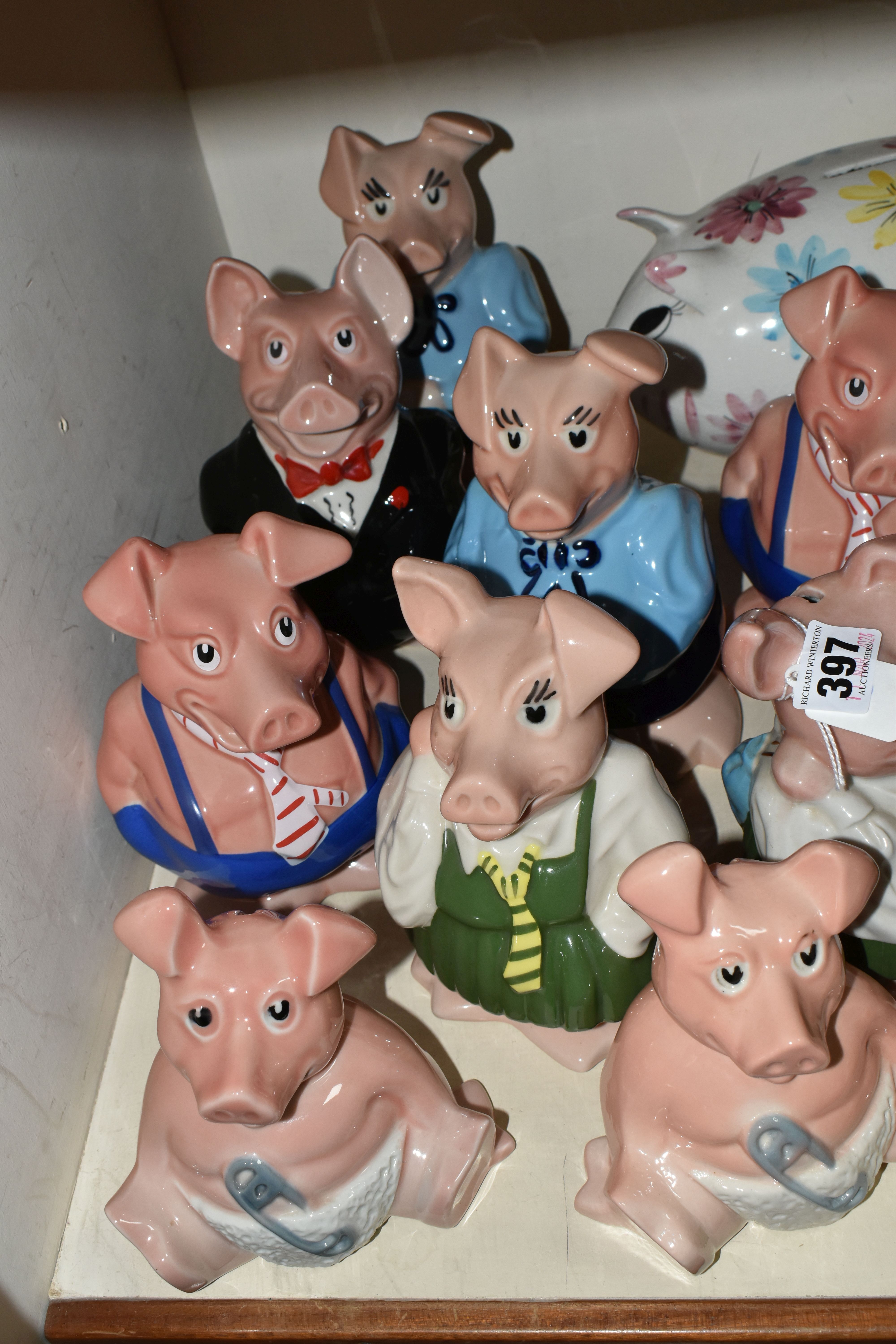NINE WADE NATWEST PIG MONEY BOXES AND EIGHT OTHER CERAMIC PIGGY BANKS, the NatWest comprising two - Image 2 of 8