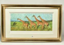 ROLF HARRIS (AUSTRALIAN 1930-2023) 'FOUR GIRAFFES' a limited edition print on paper, 74/195 with