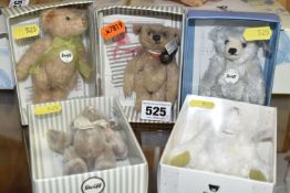 FIVE BOXED LIMITED EDITION STEIFF 'STEIFF CLUB ANNUAL GIFT' MINIATURE TEDDY BEARS, years 2019 (no.