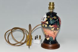 'A MOORCROFT 'OBERON' LAMP BASE, a late 20th century, designed by Rachel Bishop, height 23cm