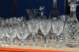 A LARGE QUANTITY OF CUT CRYSTAL AND GLASSWARE, comprising a set of six Waterford 'Comeragh'