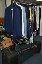 A LARGE QUANTITY OF LADIES CLOTHING, ACCESSORIES AND LUGGAGE, jackets include Jaeger, Isle, Marks