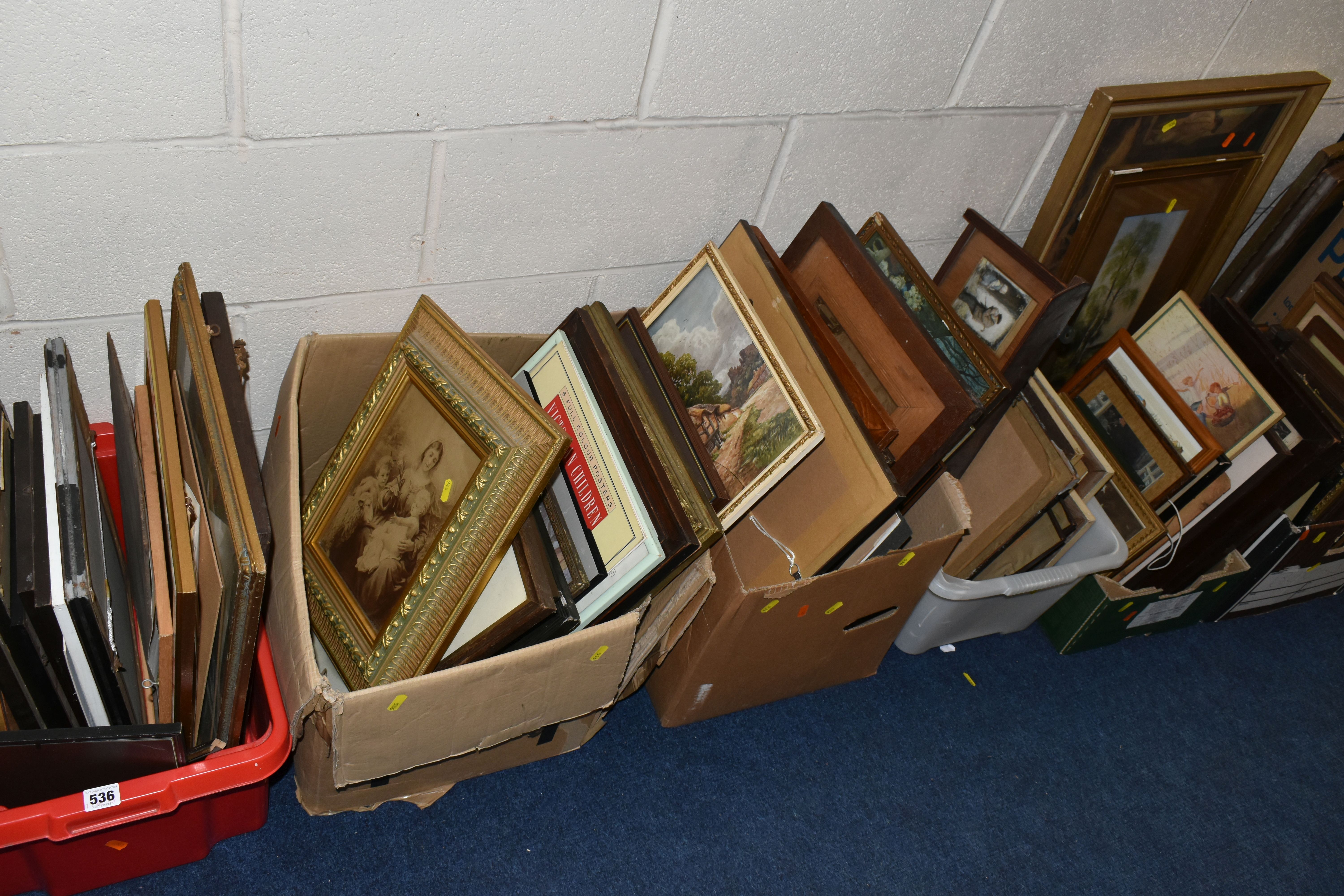 SEVEN BOXES AND LOOSE ASSORTED PRINTS ETC, to include prints after Myles Birket Foster, Kurt