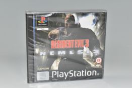RESIDENT EVIL 3 NEMESIS PLAYSTATION GAME FACTORY SEALED, seal is unbreeched, box has some minor