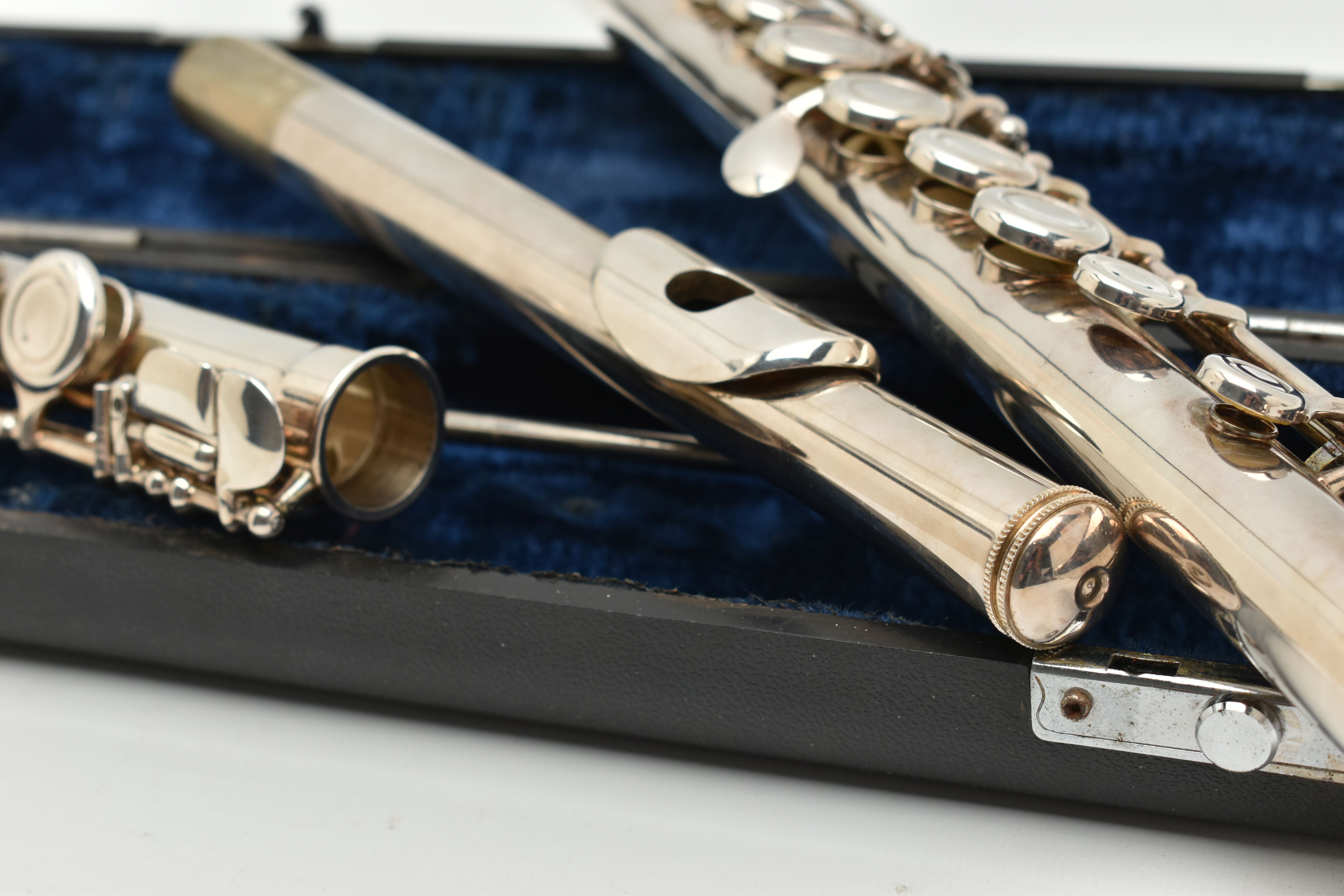 A FRENCH SILVER PLATED FLUTE, BUFFET CAMPON COOPER 228, in good working order - Image 10 of 10