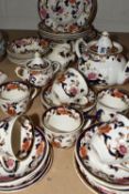 A THIRTY EIGHT PIECE MASON'S MANDALAY DINNER SERVICE, to include a teapot (spout chipped), a cream